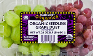 Trader Joe's Organic Seedless Grapes Duet