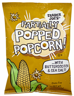 Trader Joe's Partially Popped Popcorn with Butterscotch & Sea Salt