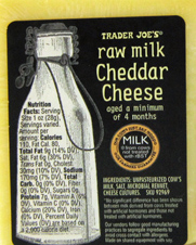 Trader Joe's Raw Milk Cheddar Cheese