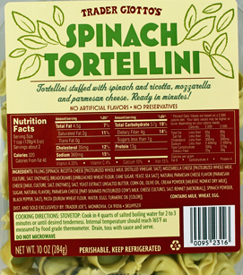Trader Joe's Spinach Tortellini