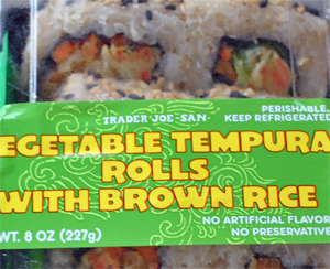 Trader Joe's Vegetable Tempura Rolls with Brown Rice