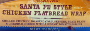 Trader Joe's Santa Fe Style Chicken Flatbread Wrap