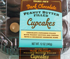 Trader Joe’s Dark Chocolate Peanut Butter Filled Cupcakes Reviews