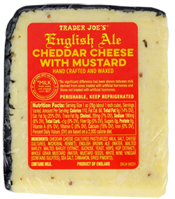 Trader Joe's English Ale Cheddar Cheese with Mustard
