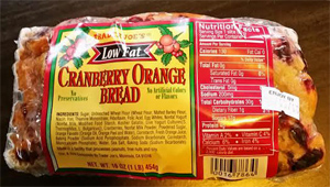 Trader Joe's Cranberry Orange Bread
