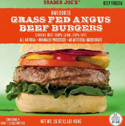 Trader Joe's Uncooked Grass Fed Angus Beef Burgers