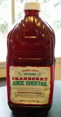 Trader Joe's Low Calorie Cranberry Juice Cocktail