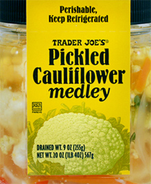 Trader Joe's Pickled Cauliflower Medley