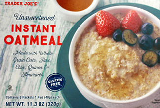 trader joe oatmeal unsweetened instant breakfast foods healthiest