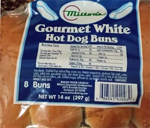 Milton's Gourmet Hot Dog Buns
