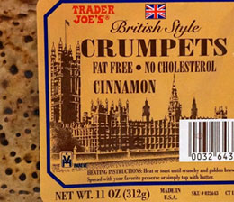Trader Joe's British Style Cinnamon Crumpets