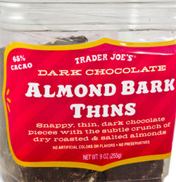 Trader Joe's Dark Chocolate Almond Bark Thins