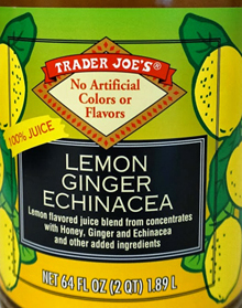 Trader Joe's Lemon Ginger Echinacea Juice
