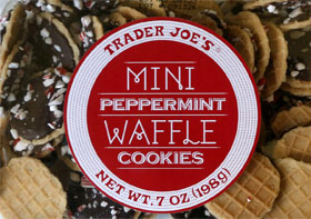 Trader Joe's Mini Peppermint Waffle Cookies