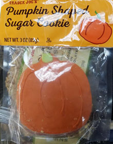 Trader Joe's Pumpkin Shaped Sugar Cookie