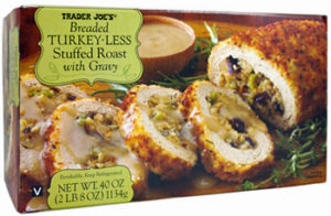 Trader Joe’s Breaded Turkey-less Stuffed Roast with Gravy