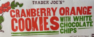 Trader Joe's Cranberry Orange Cookies with White Chocolate Chips