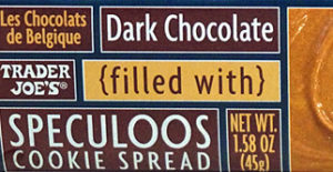 Trader Joe's Dark Chocolate Bar Filled with Speculoos Cookie Spread