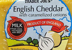 Trader Joe's English Cheddar with Caramelized Onions