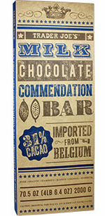 Trader Joe's Milk Chocolate Commendation Bar