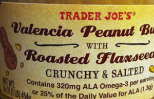 Trader Joe's Valencia Peanut Butter with Roasted Flaxseeds