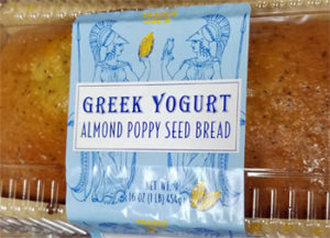 Trader Joe's Greek Yogurt Almond Poppy Seed Bread