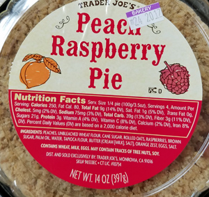 Trader Joe's Peach Raspberry Pie