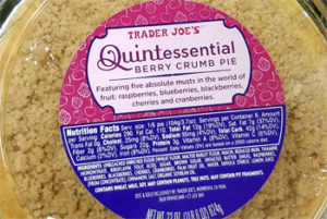 Trader Joe's Quintessential Berry Crumb Pie