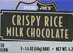 Trader Joe's Crispy Rice Milk Chocolate Bar