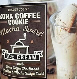 Trader Joe's Kona Coffee Cookie Mocha Swirl Ice Cream