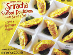 Trader Joe's Sriracha Seafood Potstickers with Shrimp & Crab in Carrot & Red Pepper Wrappers