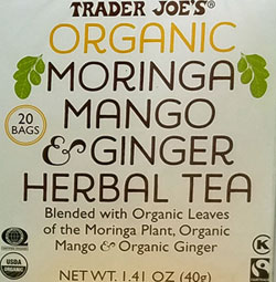 Trader Joe's Organic Moringa Mango & Ginger Herbal Tea