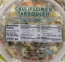 Trader Joe's Cauliflower Tabbouleh
