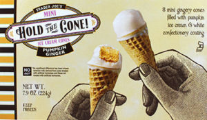 Trader Joe's Pumpkin Ginger Hold the Cone Mini Ice Cream Cones