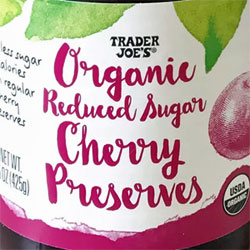 Trader Joe's Organic Reduced Sugar Cherry Preserves