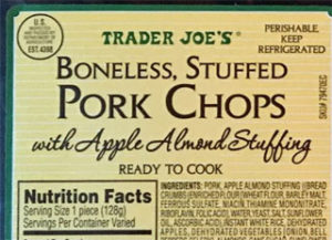 Trader Joe's Boneless Stuffed Pork Chops with Apple Almond Stuffing