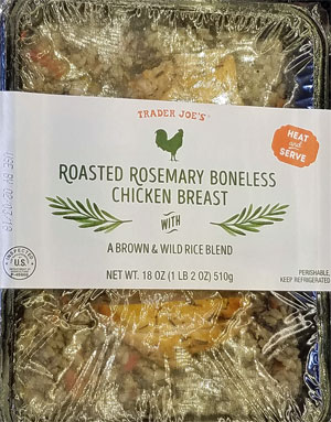 Trader Joe's Roasted Rosemary Boneless Chicken Breast with a Brown & Wild Rice Blend