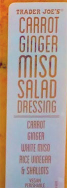 Trader Joe's Carrot Ginger Miso Salad Dressing