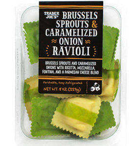 Trader Joe's Brussels Sprouts and Caramelized Ravioli
