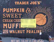 Trader Joe’s Pumpkin & Sweet Cream Cheese Muffins Topped with Walnut & Praline Reviews