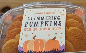Trader Joe's Glimmering Pumpkins Sugar Cookies