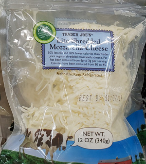 Trader Joe's Lite Shredded Mozzarella Cheese