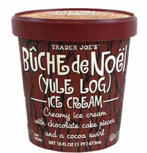 Trader Joe's Buche de Noel Yule Log Ice Cream