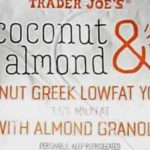 Trader Joe's Coconut & Almond Greek Lowfat Yogurt with Almond Granola