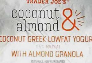 Trader Joe's Coconut & Almond Greek Lowfat Yogurt with Almond Granola