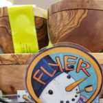 Trader Joe's Olive Wood Bowl Salt Cellar with Spoon