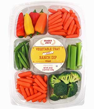 Trader Joe’s Vegetable Tray with Vegan Ranch Dip Reviews