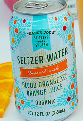 Trader Joe's Blood Orange with Orange Juice Seltzer Water