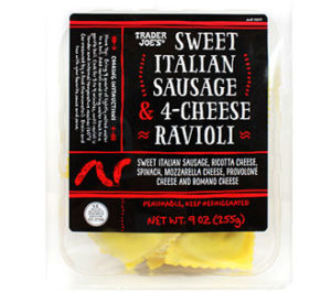 Trader Joe's Sweet Italian Sausage & 4-Cheese Ravioli