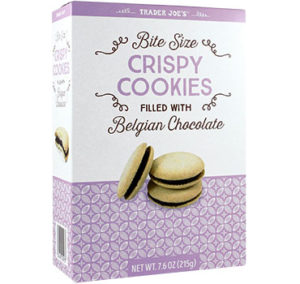 Trader Joe's Bite Size Crispy Cookies Filled with Belgian Chocolate